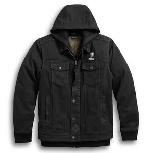 Harley Davidson 3 in 1 Black Label Denim Riding Vest + Hoodie